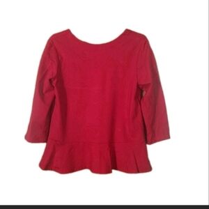 Lands' End Womans Red Mid Sleeve Sweater Size M. HL196